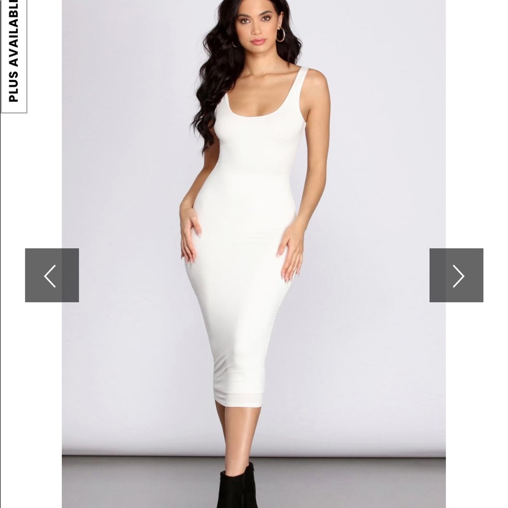 Brand new white midi dress